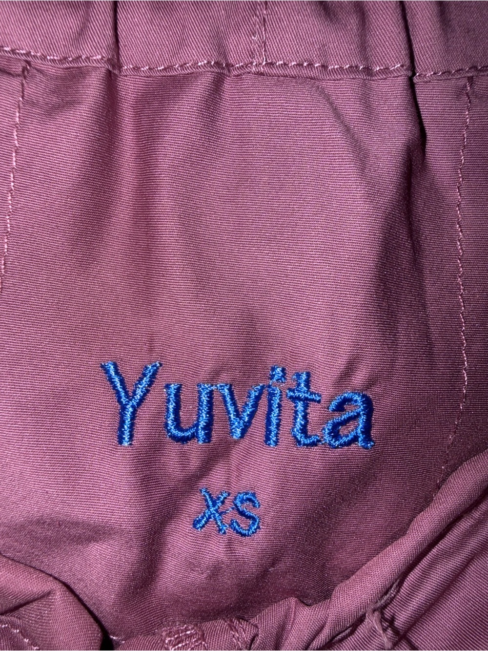Women's Midi Skirt in Mauve Pink with Utility Pockets - Picture 3 of 5